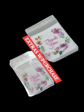 40ct. Resealable Thank You Bags. 20-3x4 /20-2x2 Hawaiian Print